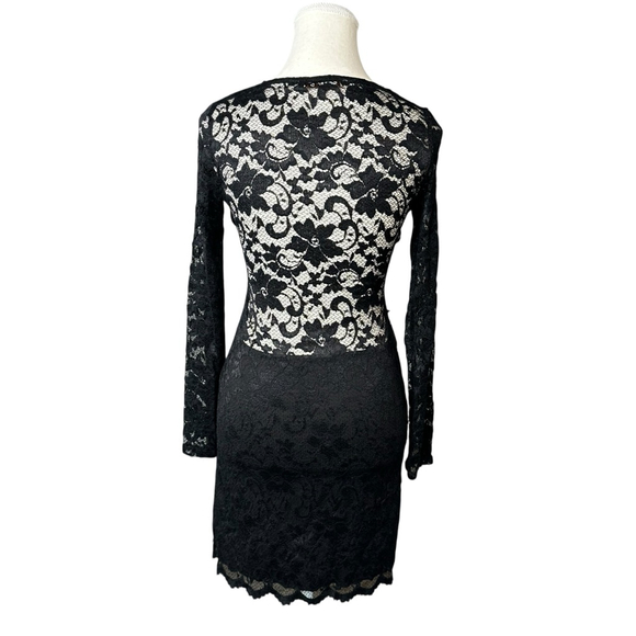 Y2K Arden B. Insane black lace Whimsygoth long sleeve dress - Picture 2 of 6